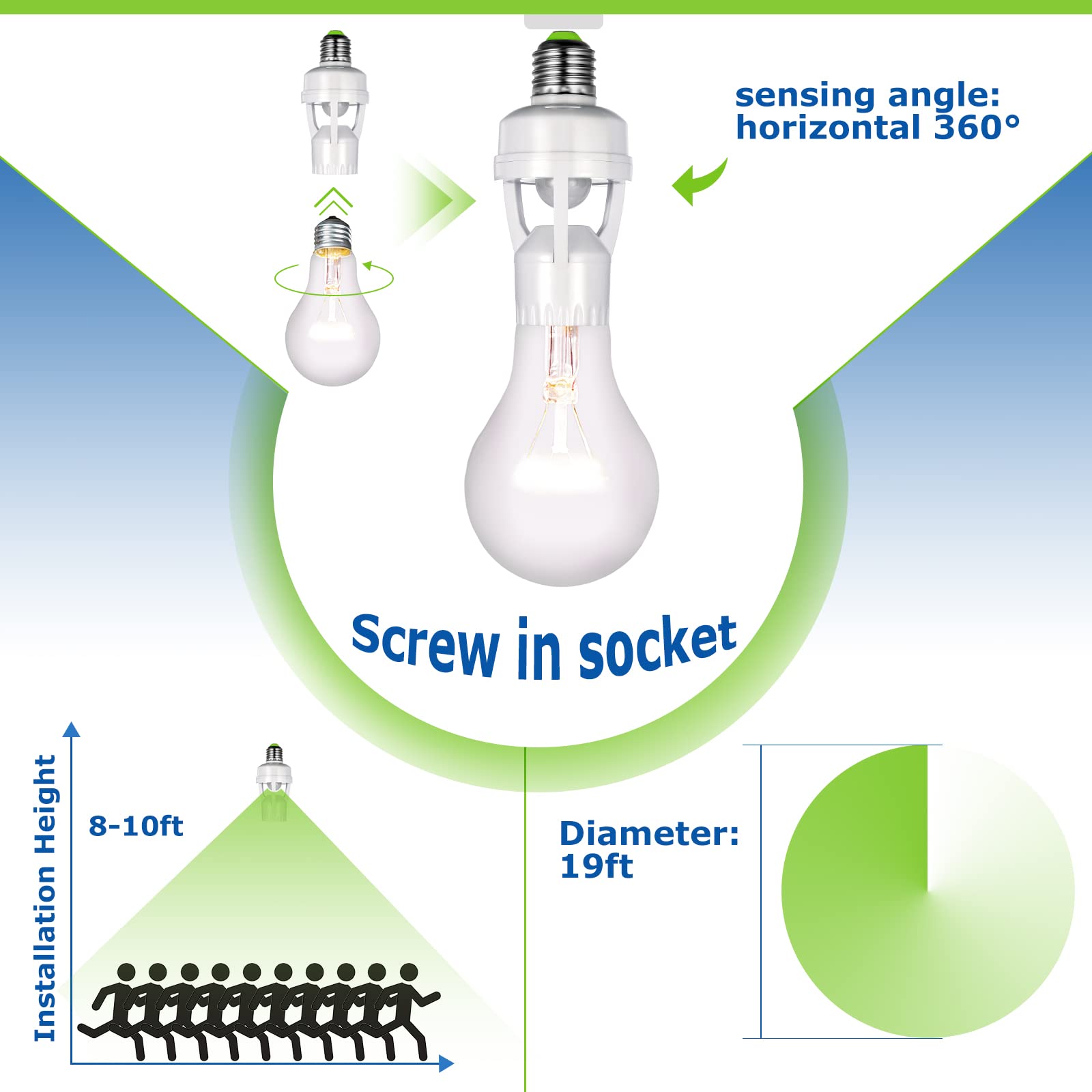 Motion Sensor LED Bulb Holder