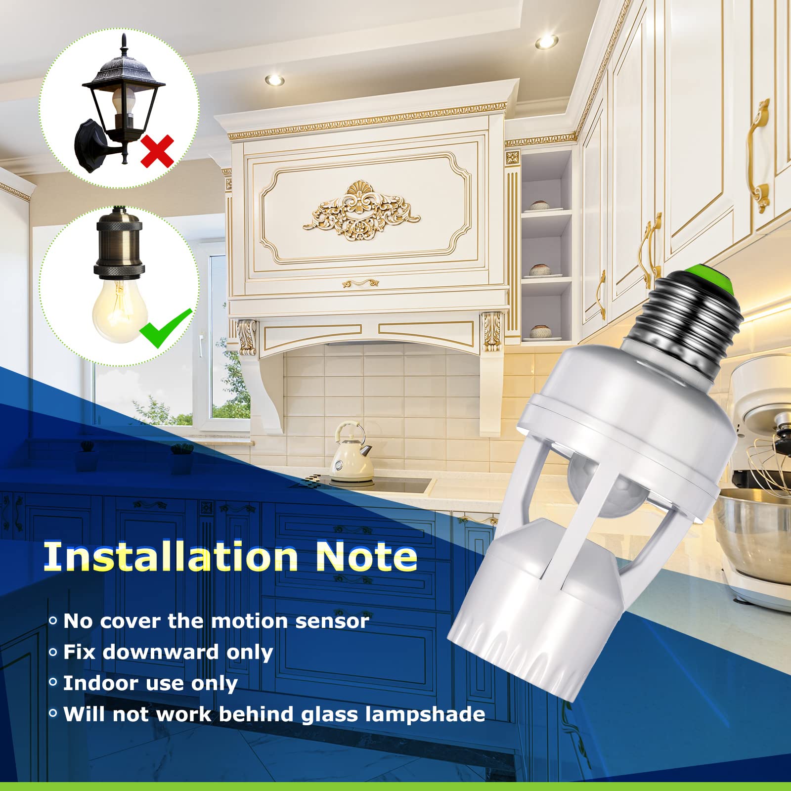 Motion Sensor LED Bulb Holder