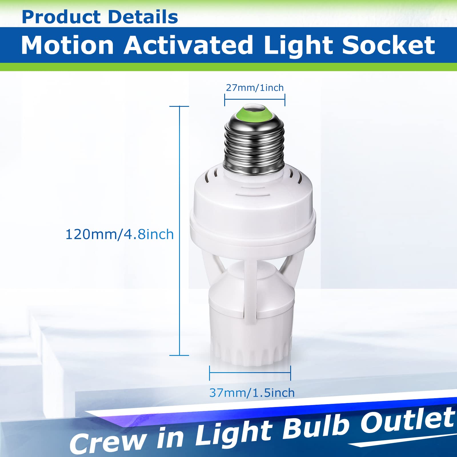 Motion Sensor LED Bulb Holder