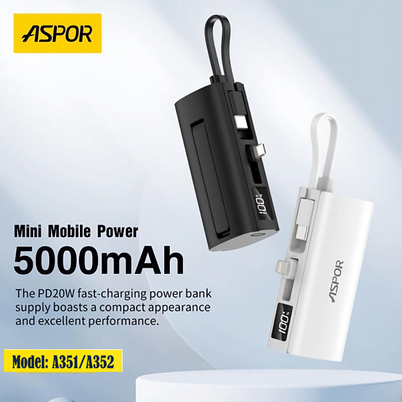 Dual Type-C Mini 5000mAh Power Bank